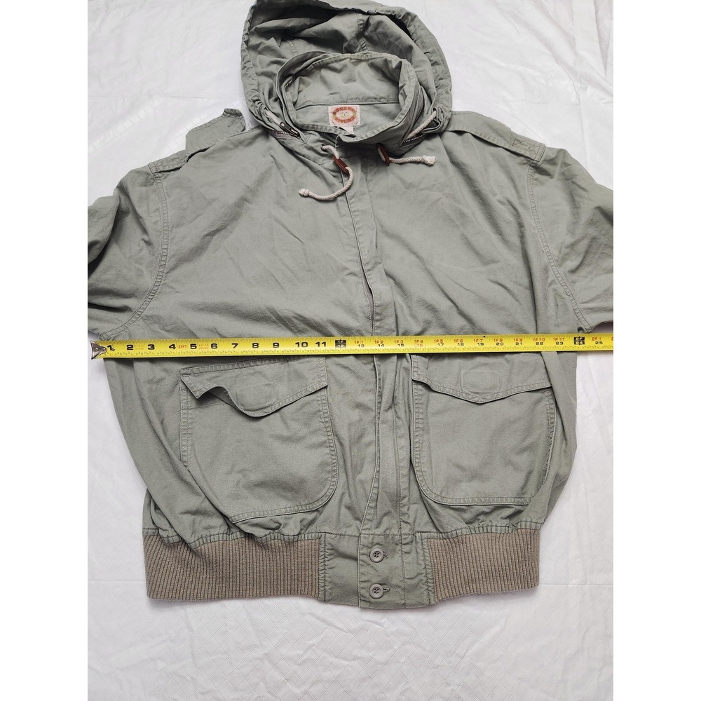 Vintage Banana Republic Jacket Mens Large Green Hooded Canvas Military Field - Picture 7 of 13